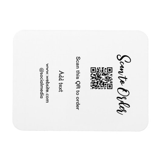 Magnet Flexible Analyser pour commander analyser le code QR ajoute (Horizontal)