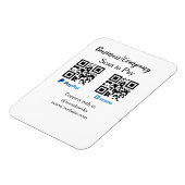 Magnet Flexible Analyser pour payer q r code paypal venmo ajouter  (Côté Gauche)