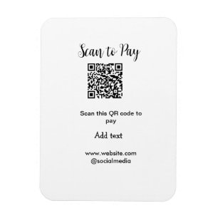 Magnet Flexible Analyser pour payer scanner code QR ajouter des dé