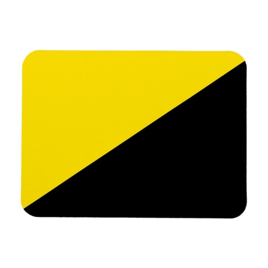 Magnet Flexible Anarcho capitalisme drapeau anarchie symbole jaune (Horizontal)