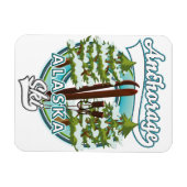 Magnet Flexible Anchorage Alaska Ski logo (Horizontal)