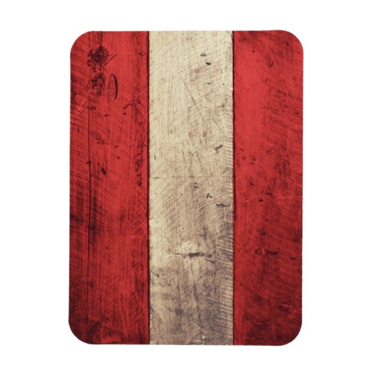 Magnet Flexible Ancien drapeau autrichien en bois (Vertical)