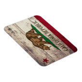 Magnet Flexible Ancien drapeau de la Californie en bois (Côté Droit)