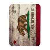Magnet Flexible Ancien drapeau de la Californie en bois (Vertical)