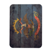 Magnet Flexible Ancien drapeau du Dakota du Nord; (Vertical)