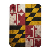 Magnet Flexible Ancien drapeau du Maryland en bois (Vertical)