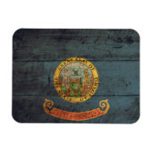 Magnet Flexible Ancien Drapeau En Bois Idaho ; (Horizontal)