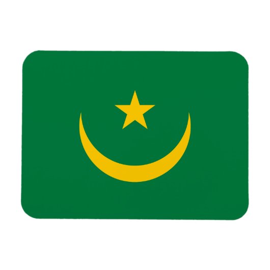 Magnet Flexible Ancien drapeau mauritanien (Horizontal)