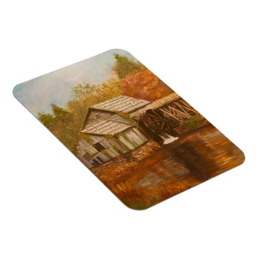 Magnet Flexible Ancien Moulin En Automne (Côté Droit)