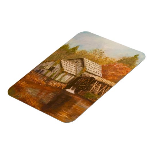 Magnet Flexible Ancien Moulin En Automne (Côté Gauche)
