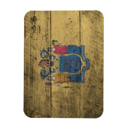 Magnet Flexible Ancien pavillon New Jersey En Bois ; (Vertical)