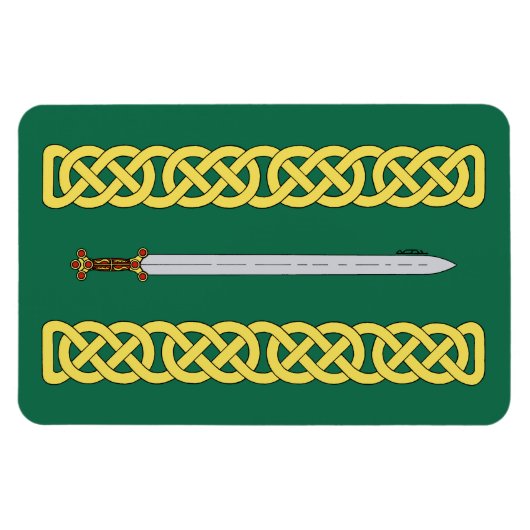 Magnet Flexible Ancienne épée celtique et réseau (Horizontal)