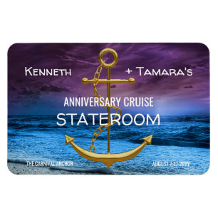 Magnet Flexible Ancre Cruise Stateroom Porte Marker Anniversaire