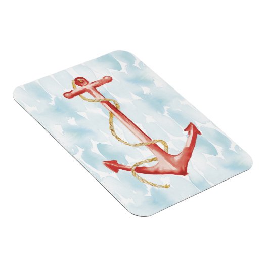 Magnet Flexible Ancre d'aquarelle orange (Côté Droit)