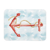 Magnet Flexible Ancre d'aquarelle orange (Horizontal)