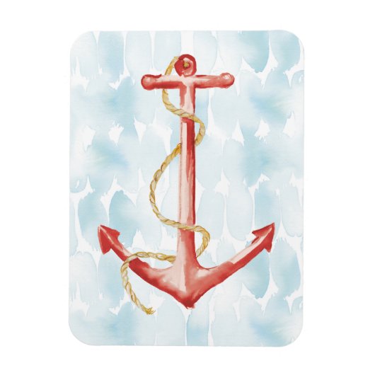 Magnet Flexible Ancre d'aquarelle orange (Vertical)