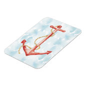 Magnet Flexible Ancre d'aquarelle orange (Côté Gauche)