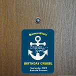 Magnet Flexible Ancre d'équipe de croisière d'anniversaire personn<br><div class="desc">Cette conception a été créée par art numérique. Elle peut être personnalisée dans la zone fournie ou customisée en choisissant le clic pour customiser une autre option et en changeant le nom, les initiales ou les mots. Vous pouvez également modifier la couleur et le style du texte ou supprimer le...</div>