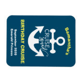 Magnet Flexible Ancre d'équipe de croisière d'anniversaire personn (Horizontal)