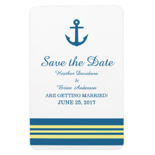 Magnet Flexible Ancre marine jaune bleu Enregistrer l'aimant de da