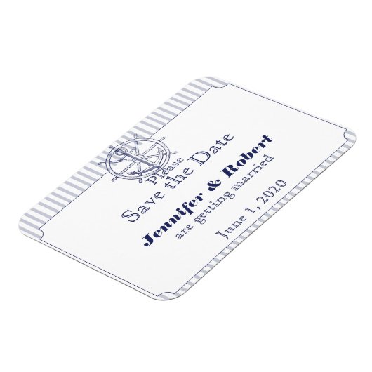 Magnet Flexible Ancre nautique Gris Gris Gris Mariage Enregistrer (Côté Gauche)