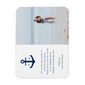 Magnet Flexible Ancre nautique Monogramme Photo Mariage Faveur (Vertical)
