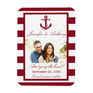 Magnet Flexible Ancre Nautique Photo Mariage Enregistrer l'aimant