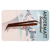 Magnet Flexible Andermatt Suisse affiche de ski impression de voya (Horizontal)
