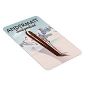 Magnet Flexible Andermatt Suisse affiche de ski impression de voya (Côté Droit)