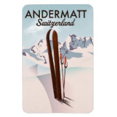 Magnet Flexible Andermatt Suisse affiche de ski impression de voya (Vertical)