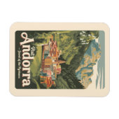Magnet Flexible Andorre Illustration Voyage Art Vintage (Horizontal)