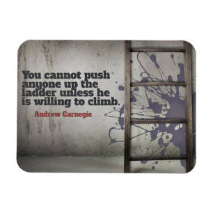 Magnet Flexible Andrew Carnegie Citation Inspirationnelle "Pousser