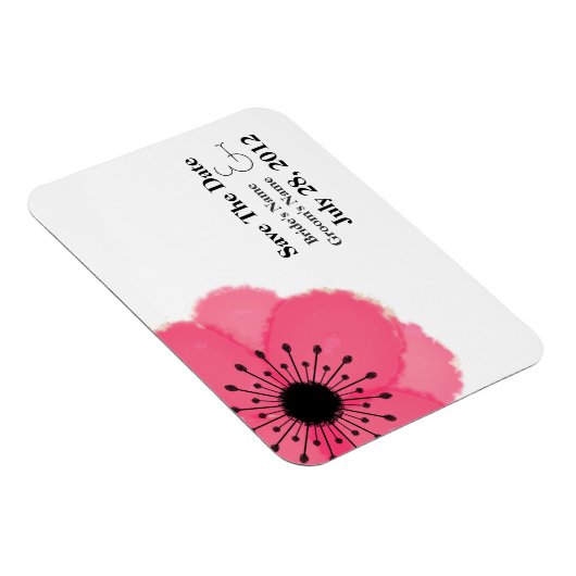 Magnet Flexible Anemone Français Rose Chaud Enregistrer l'aimant D (Côté Droit)