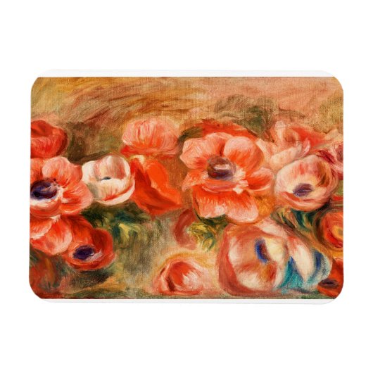 Magnet Flexible Anémones de Renoir Impressionniste Peinture (Horizontal)