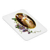 Magnet Flexible Ange avec harpe et fleurs de clématite (Côté Droit)