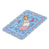 MAGNET FLEXIBLE ANGE D'ART FOLK, CHAT ET COEURS DE VOL VALENTINE (Côté Gauche)