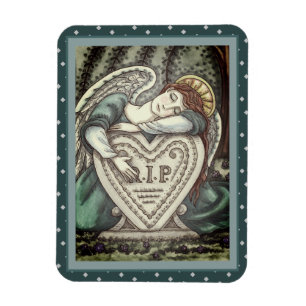 Magnet Flexible ANGE GARDIEN AMOUREUX, ART FUNÉRAIRE DE Cimetière