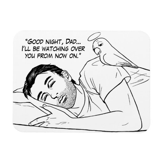 Magnet Flexible ange gardien pour papa (Horizontal)