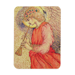 Magnet Flexible Ange jouant du flageolet
