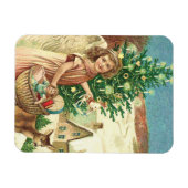 Magnet Flexible Angel bringing Christmas poiss and presents (Horizontal)