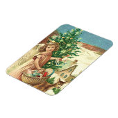 Magnet Flexible Angel bringing Christmas poiss and presents (Côté Gauche)