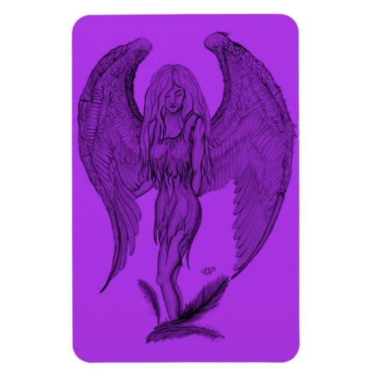 Magnet Flexible Angel - Design noir et violet (Vertical)