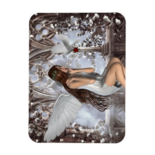 Magnet Flexible Angel et sa colombe (Vertical)