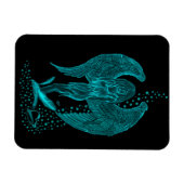Magnet Flexible Angel perdu en amour, noir et vert Design (Horizontal)