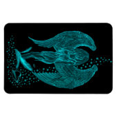 Magnet Flexible Angel perdu en amour, noir et vert Design (Horizontal)