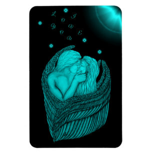 Magnet Flexible Angels Kissing, noir et vert Design