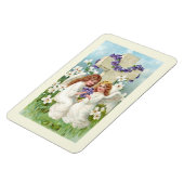 Magnet Flexible Anges Mignons Avec Croix Et Fleurs (Côté Gauche)