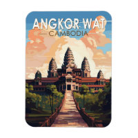 Angkor Vat Cambodge Travel Art Vintage