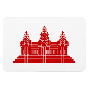 Magnet Flexible Angkor Vat Cambodgien / Drapeau Khmer