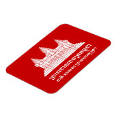Magnet Flexible Angkor Vat Cambodgien / Khmer Drapeau avec devise (Côté Gauche)